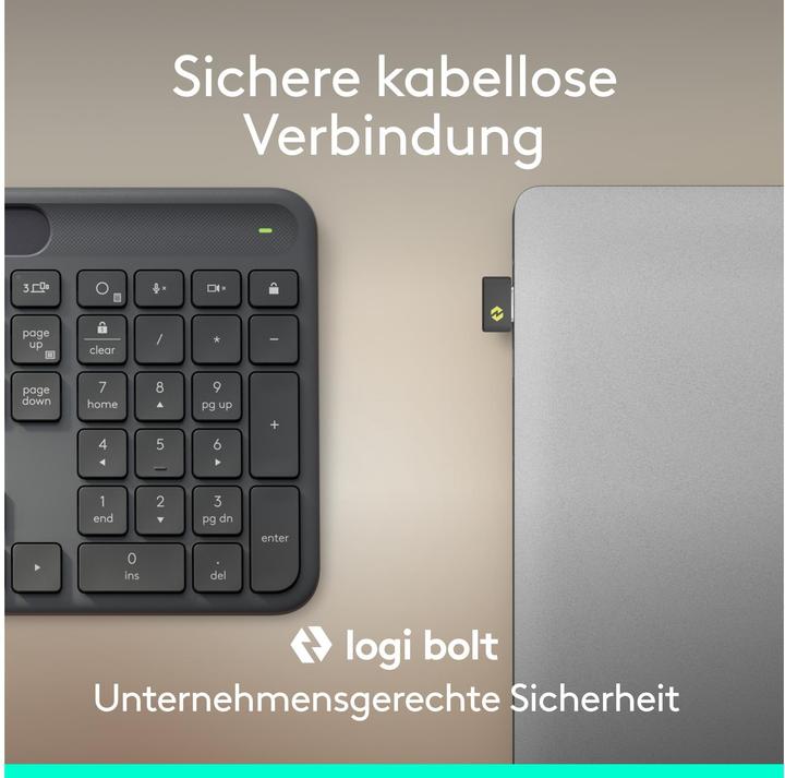 Produktbild Logitech Signature Slim Solar+ K980 for Business (Schweiz, Kabellos)