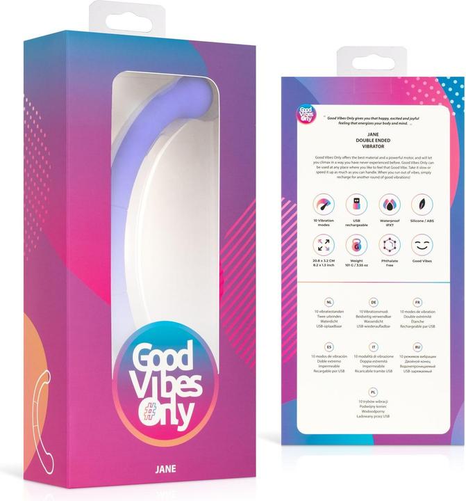 Actual product image Good Vibes Only Doppelter Vibrator Jane Lila