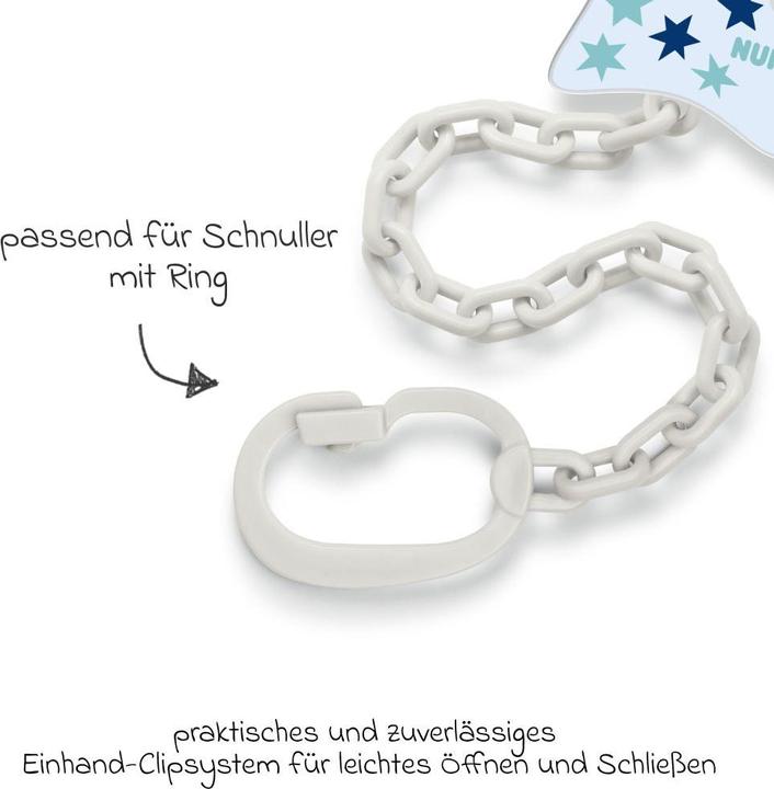 Produktbild NUK Schnullerketten Schnullerkette für Schnuller mit Greifring - Stern (1 x)