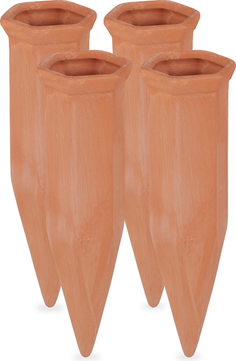 Relaxdays Watering Cones, Set of 4 (Clay cone irrigation)