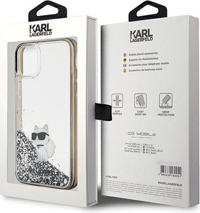 Produktbild Karl Lagerfeld KLHCN61LKCNSK iPhone 11 / Xr 6.1" transparent hardcase Liquid Glitter Choupette (Apple iPhone 11, Apple iPhone XR)