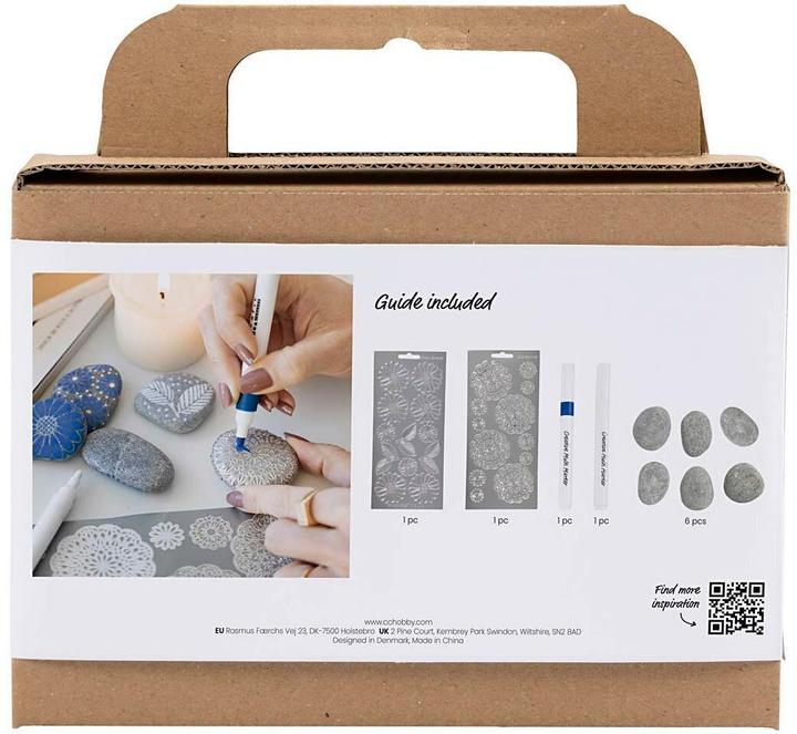 Produktbild Creativ Company Bastelset Steine bemalen Blau