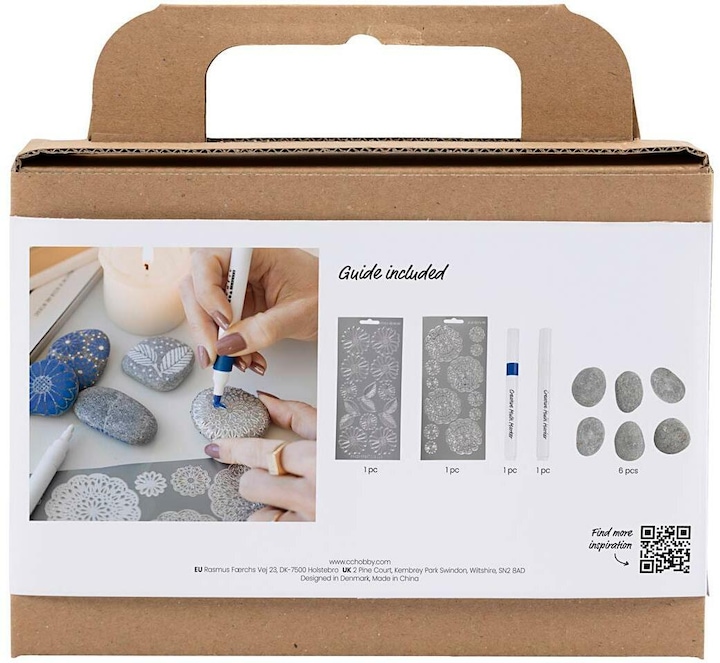 Actual product image Creativ Company Bastelset Steine bemalen Blau
