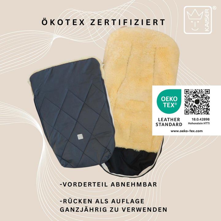 Actual product image Kaiser Baby Kaiser Lammfell Fusssack Coosy, anthracite