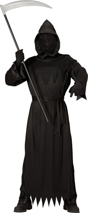 Image du produit Widmann Robe Grim Reaper avec capuche et masque visage invisible, ceinture (S, M, L, XL, XXL)
