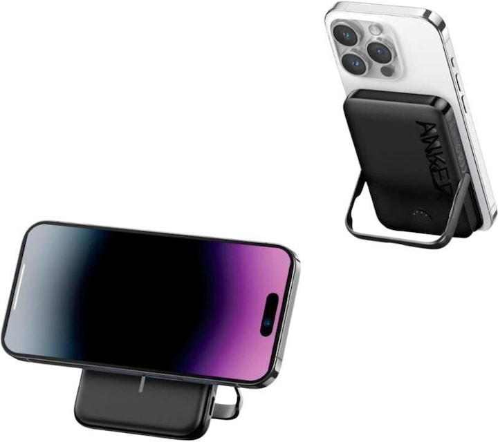 Produktbild Anker 322magGo wireless magnatic Power Bank 5000mAh 7,5W with stand black (5000 mAh, 12 W, 18.50 Wh)