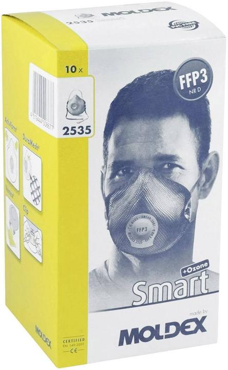 Image du produit Moldex 2535 FFP3 Charcoal Disposable Respirator (FFP3 D, 10x)