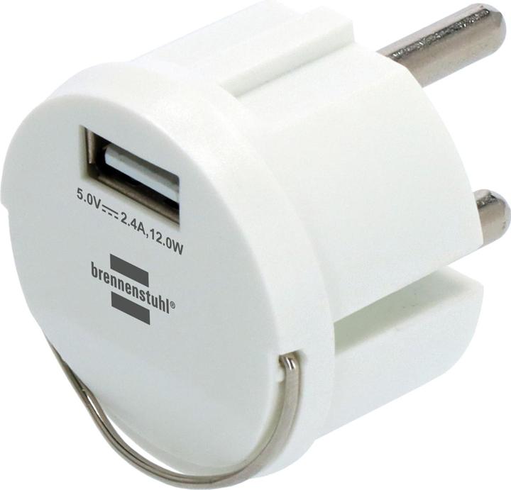 Actual product image Brennenstuhl USB socket adapter 2.4A white (12 W, 1 portion)