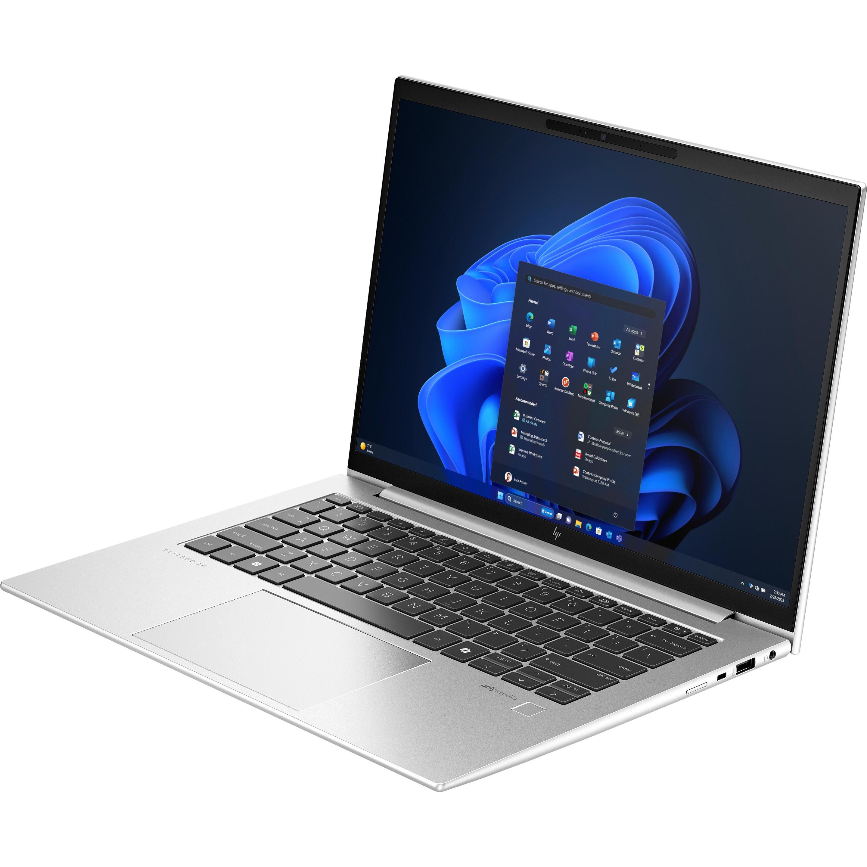 HP EliteBook 845 G11 (14", 1000 GB, 32 GB, DE, AMD Ryzen 7 8840HS), Notebook, Silber