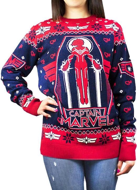 Produktbild Captain Marvel Premium Pullover Weihnachtliches Design (M)