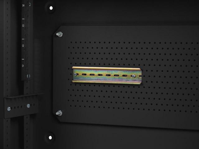 Actual product image Lanberg Nástěnná jednodílná skříň 19", 4U+3U/540x200, (dodávané složené), nízkoprofilová, plné dveřé (4 RU, 19 inch rack)