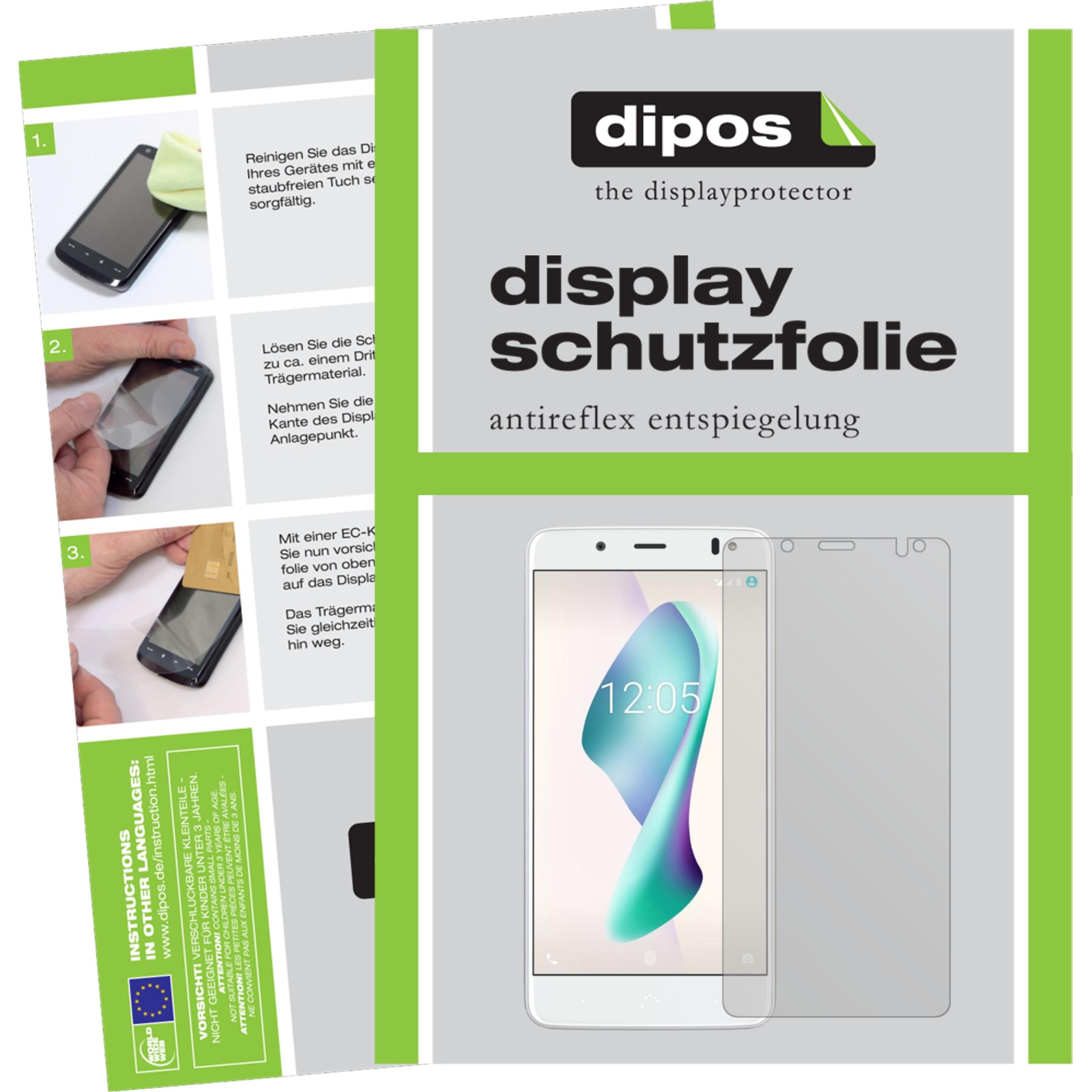 Dipos Displayschutzfolie Antireflex (1 Stück, BQ Aquaris VS Plus), Smartphone Schutzfolie, Transparent