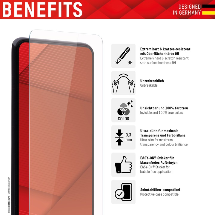 Actual product image Displex Smart Glass 2D (1 Piece, Oppo Reno 7 SE)