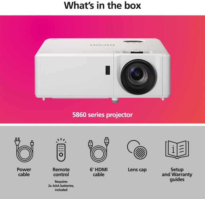 Actual product image RICOH PJ WXL5860 (4700 lm)