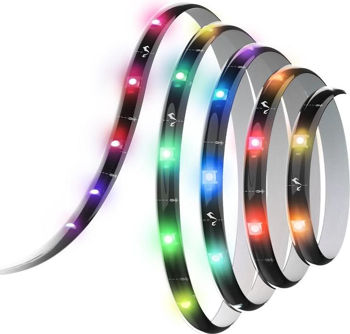 Produktbild Yeelight Light Strip Wi-Fi, OBSID RGBIC, 2m, schwarz (Mehrfarbig, 200 cm, Indoor)