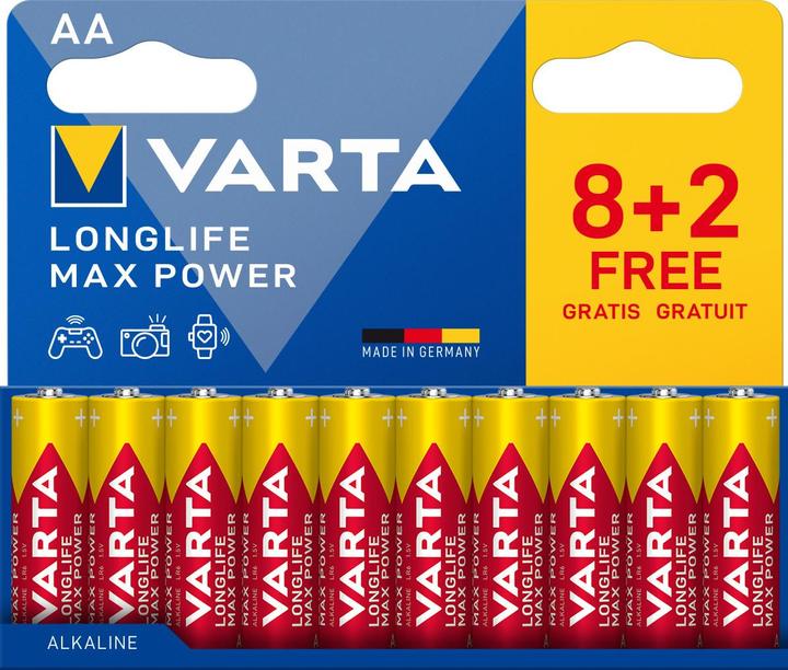Produktbild Varta Longlife Max Power AA (10 Stk., AA, 2980 mAh)