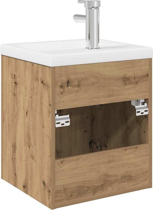 Produktbild vidaXL Waschbeckenunterschrank mit Einbaubecken und Wasserhahn Bad Waschtisch