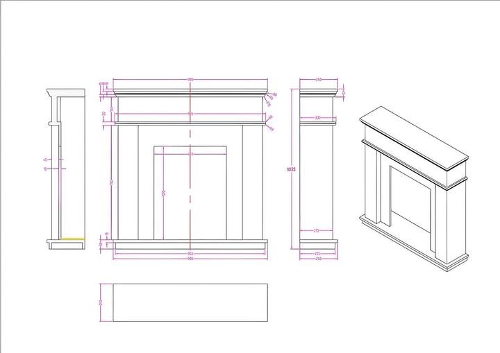 Produktbild Flamatech Vesuvia (98 x 24 x 102.5 cm)