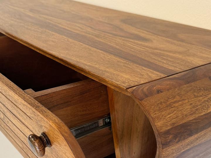 Produktbild FineBuy Lowboard TV Board Sheesham Massivholz 160 cm Retro Schubladen Fächer (160 x 45 x 50 cm)