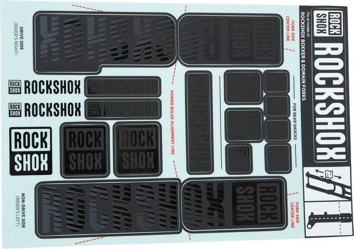 Produktbild Sram Decal Kit 35mm Dual Crown STEALTH