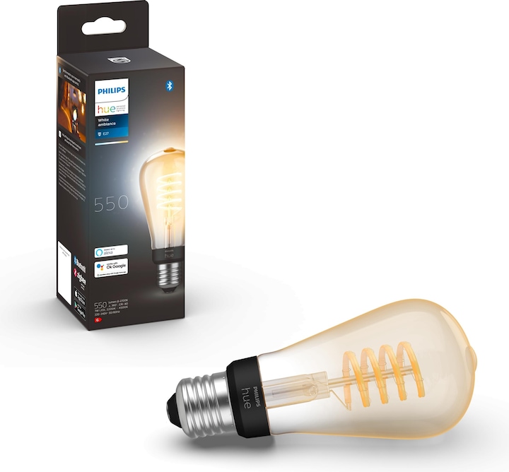 Produktbild Philips Hue Philips E27 Edison (E27, 7 W, 550 lm, 1 x, G)