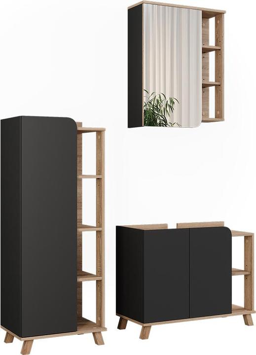 Anthrazit, Sonoma Eiche