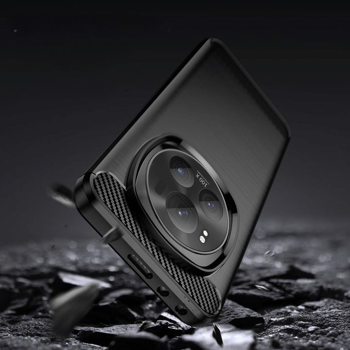 Image du produit Cover-Discount Honor Magic6 Pro - Housse métallique aspect carbone noir (Honor Magic6 Pro)