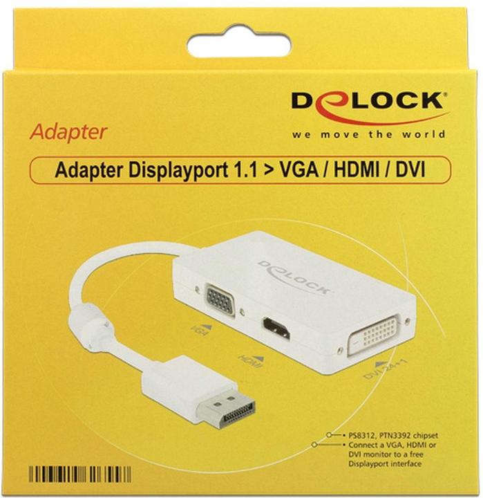 Image du produit Delock DP à (DVI, VGA, HDMI, 16 cm)