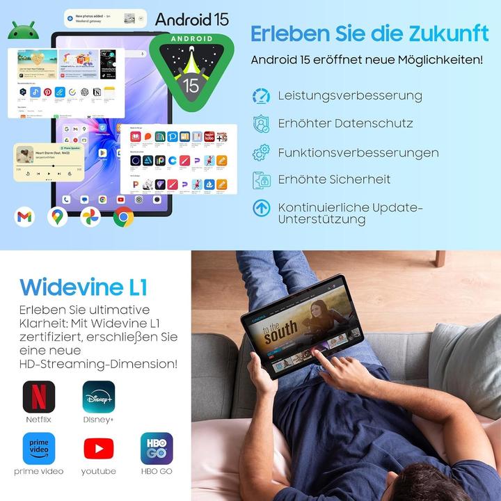 Produktbild Blackview Tab 90 WiFi (5G, 11", 128 GB, Grau)
