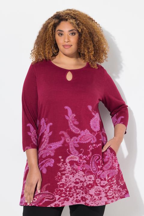 Immagine prodotto Ulla Popken Longshirt, bedruckt, Rundhals, Keyhole, Langarm (46, 48)