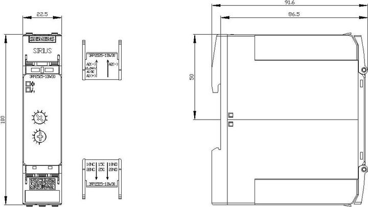 Produktbild Siemens Time Relay ON-delay 2x CO, Screw