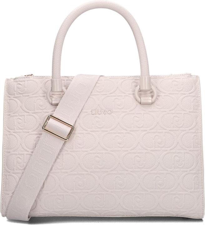 Liu Jo Ecs M Satchel Double Reissverschluss Hände Dames - Beige - messen Sie einsze