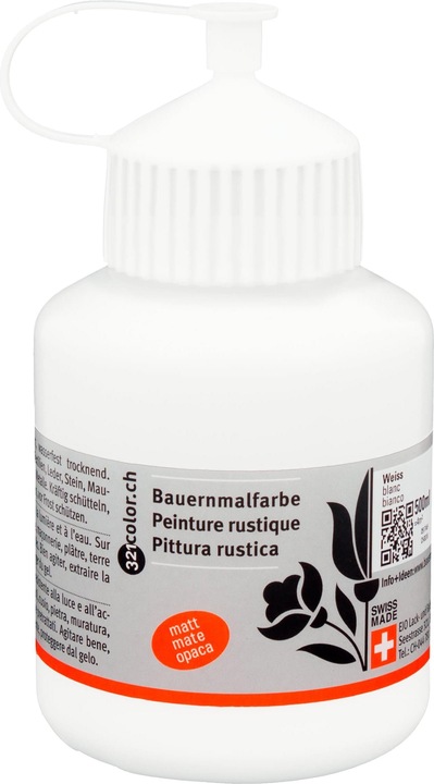 Immagine prodotto 321Color Pittura rustica opaca bianca 500ml (Bianco, 500 ml)