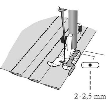 Husqvarna Kantennähfuss mit Lineal rechts, Nähzubehör