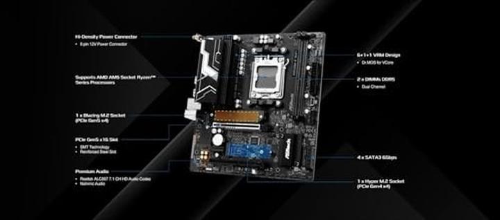 Actual product image AsRock B850M-X Wifi R2.0 (AM5, AMD B850, mATX)