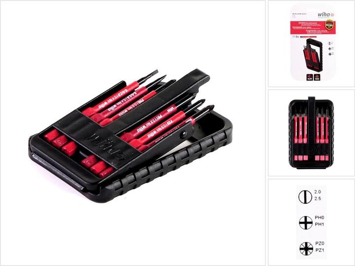 Produktbild Wiha Bit Set slimBit electric Schlitz Phillips Pozidriv in slimBitBox (Schlitz, Phillipps-Kreuzschlitz (PH), Pozidriv-Kreuzschlitz (PZ))