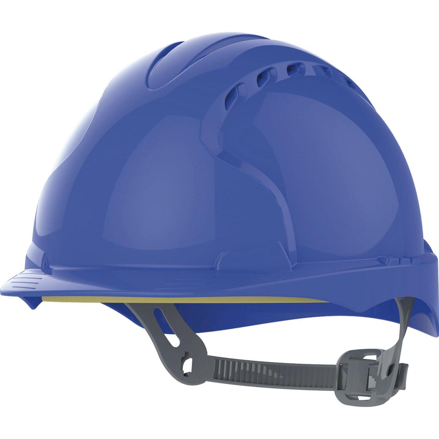 Jsp, Kopfschutz, Industrieschutzhelm EVO3 EN 397 OneTouch-Gleitverschluss Farbe blau (53 - 64 cm)