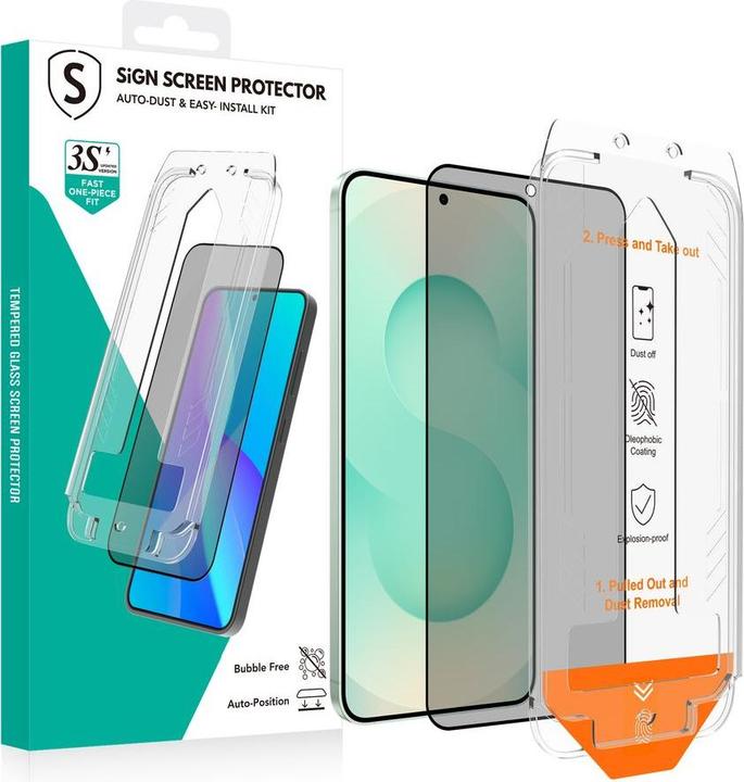 Produktbild SIGN Privacy Screen Protector Samsung Galaxy S24 & S25 – EZ Apply applicator (Samsung Galaxy S24, Samsung Galaxy S25)