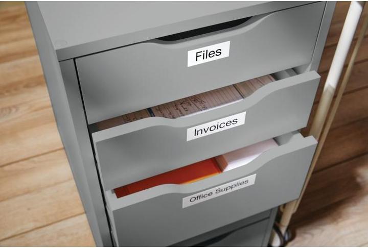 Produktbild Dymo S0720680 Standardband (0.90 cm, Weiss, Schwarz)