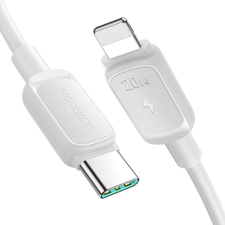 Actual product image Joyroom Color Series USB-C - Lightning Cable 20W, 1.2m - White (1.20 m, USB 2.0, 20 W)