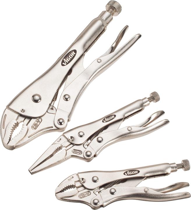 Produktbild Vigor Gripzangen Satz ∙ V1808 ∙ Anzahl Werkzeuge: 3 (150 mm)