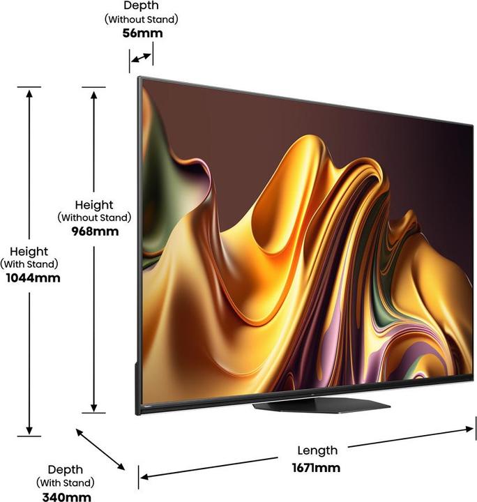 Image du produit Hisense TV 75U8NQ (75", U8NQ, Mini-LED, 4K, 2024)
