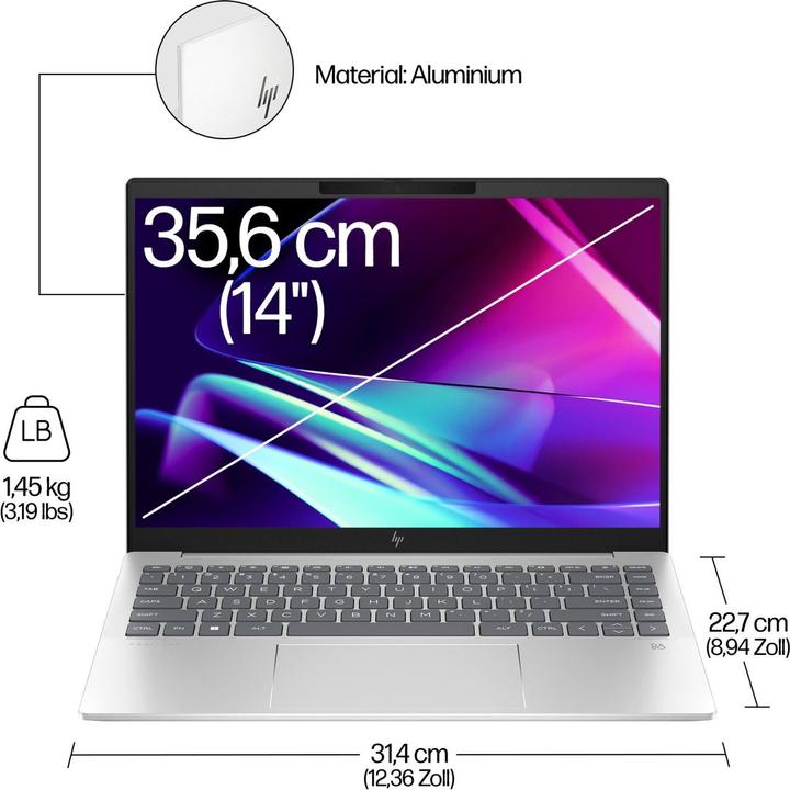 Productafbeelding HP Pavilion Plus 14-ew0152ng (14", 512 GB, 16 GB, DE, Intel Core i5-1335U)