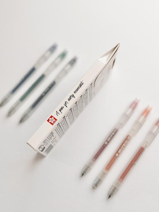 Productafbeelding Sakura Gelly Roll Retractable Classic Gelschreiber transparent 0,45 mm, Schreibfarbe: farbsortiert (Blauw, Groen, Lila, Oranje, Rood, Roze, 1x)