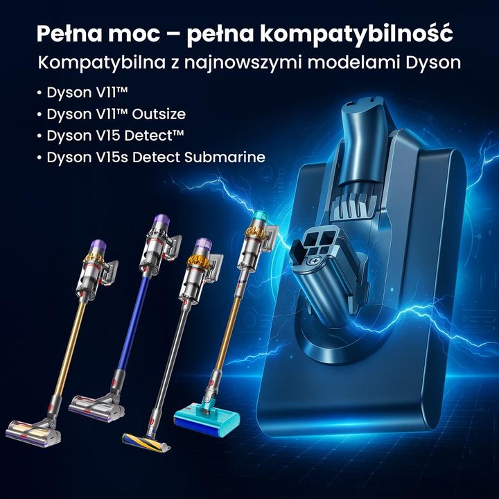 Image du produit Extralink Batterie Akku für Dyson Staubsauger V11 (Click type) 25.2V 4000mAh