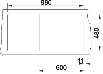 Actual product image Blanco ZIA 6 S (Fitted sink, 100 cm, 50 cm)