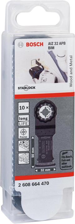 Produktbild Bosch Professional Zubehör BIM Tauchsägeblatt AIZ 32 APB, Wood and Metal, 50 x 32 mm, 10er-Pack
