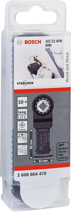 Produktbild Bosch Professional Zubehör BIM Tauchsägeblatt AIZ 32 APB, Wood and Metal, 50 x 32 mm, 10er-Pack