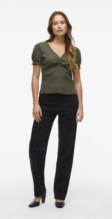 Image du produit Vila V-Ausschnitt Oberteil mit kurzen Ärmeln (S)