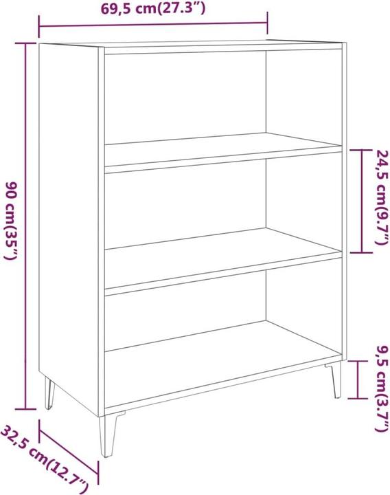 Image du produit vidaXL Sideboard (69.50 x 32.50 x 90 cm)